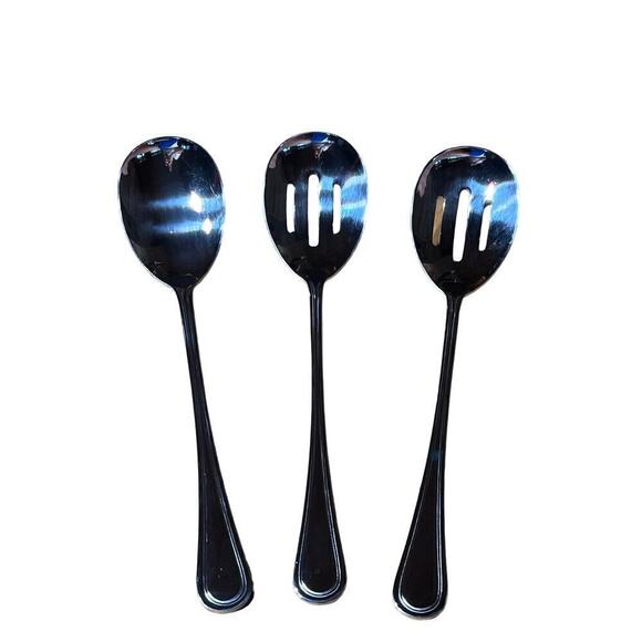 NEW! Set of 3 Winco Stainless Steel Serving Spoons. 18-8  #78. Serveware. Dinner - Picture 1 of 4